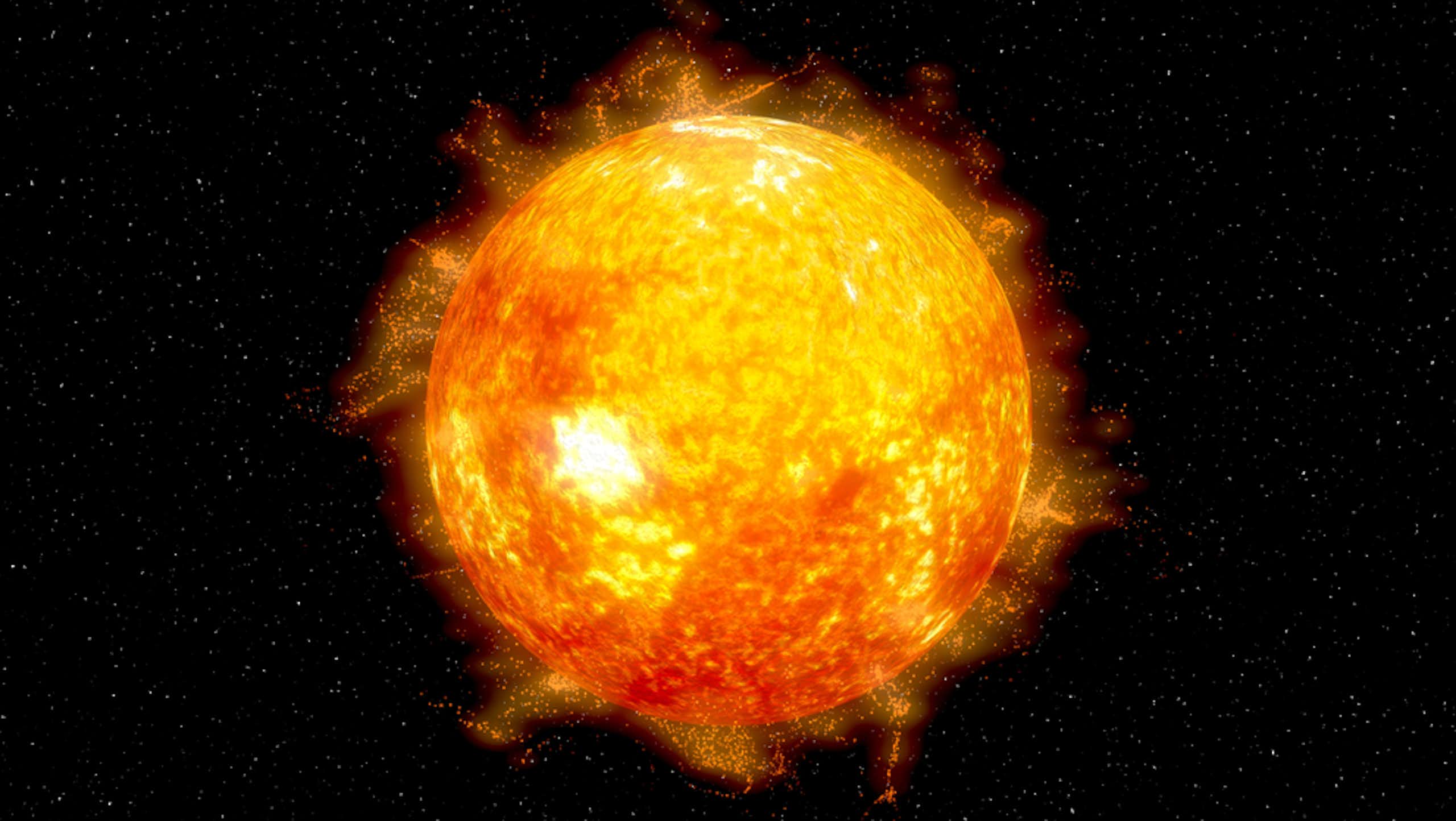 soleil vu de proche